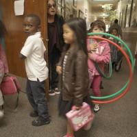 St. Paul School photo of children lining up
